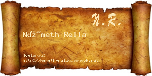 Németh Rella névjegykártya